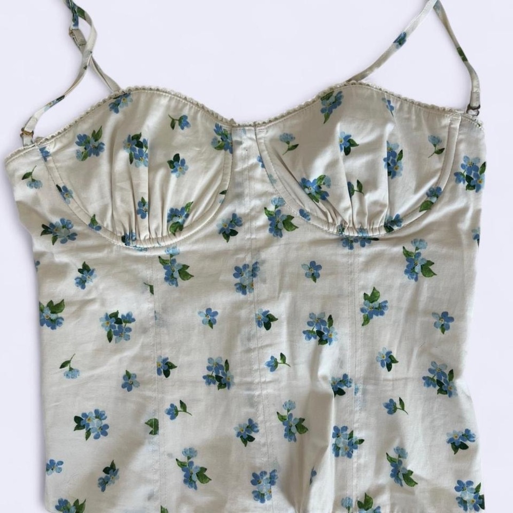 Floral Print Women's Corset Top